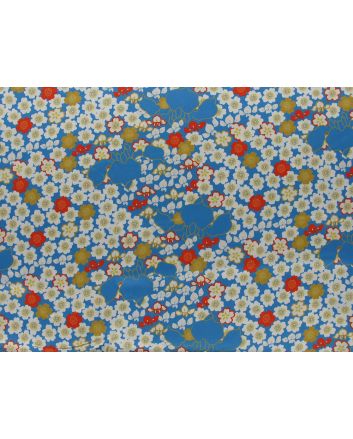 Sakura Stretch Faux Silk Satin, Blue