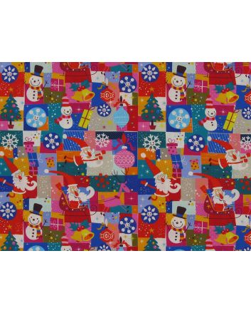 Santa Havoc Cotton Print