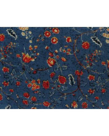 Scarlet Vine Heavy Cotton Print, Navy