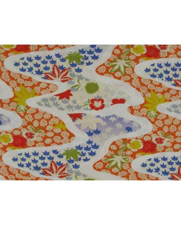 Serenity Leaves Viscose Poplin Print, White
