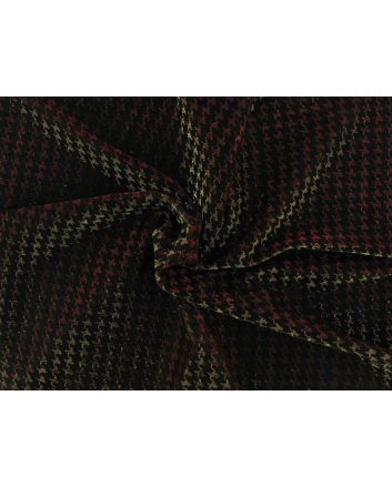 Sheer Two Toned Metallic Dogtooth, Red and Gold