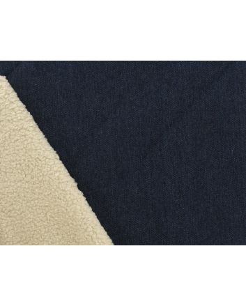 Sherpa Backed Denim, Indigo