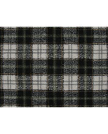 Shiel Brushed Wool Look Cotton Rich Blend, White and Black