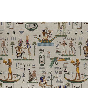 Showcase Cotton Rich Printed Panama, Ancient Egypt