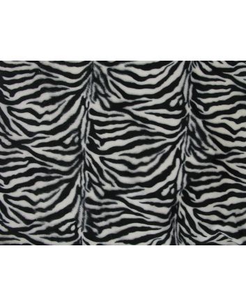 Small Zebra Print Velboa, Black