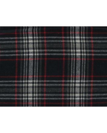 Soft Brushed Polyviscose Blend Tartan, Navy