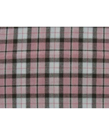 Soft Brushed Polyviscose Blend Tartan, Pink
