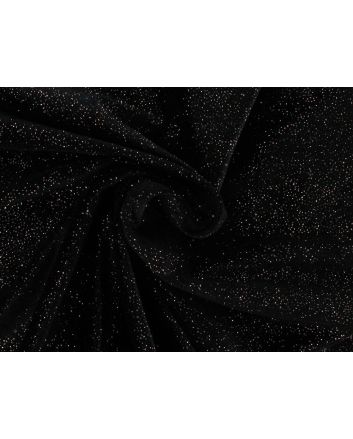  Spandex Plush Stretch Velour, Golden Glitter