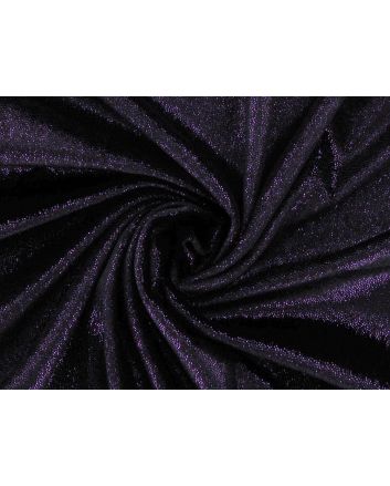 Spandex Stretch Foil Glitter Velour, Purple