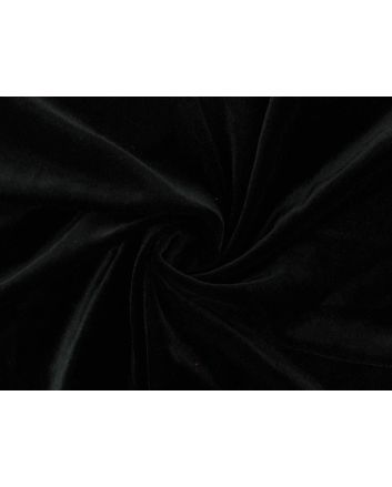 Spandex Velour, Roll End, Black, 1.5m