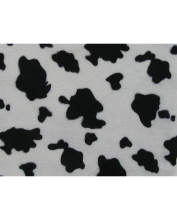 Spotted Cow Print Velboa, Black