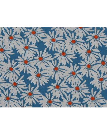 Spring Daisies Polycotton Print, Blue