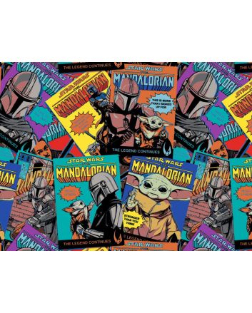 Star Wars Cotton Print, Mandalorian Comics
