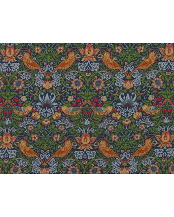 Strawberry Thief Cotton Jersey Print, Navy
