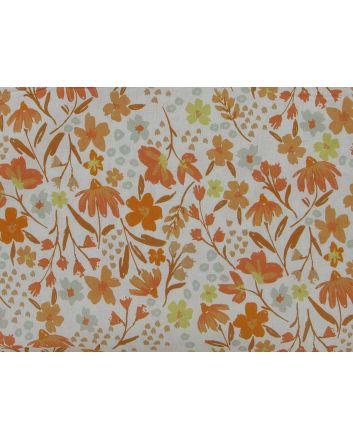 Sunlit Blooms Cotton Ramie Blend, Ivory