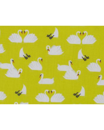 Swan Dive Polycotton Print, Yellow
