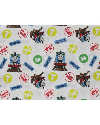 Thomas Logos Cotton Print, White