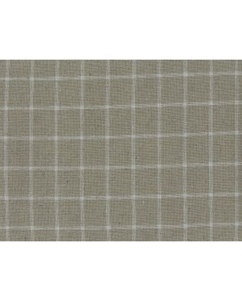 Tibet Window Check Cotton Linen Blend, Natural