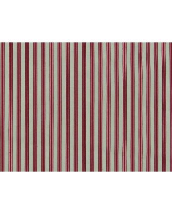 Ticking Stripe Cotton Poplin, Red