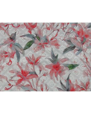 Tropical Mist Embroidered Anglasie, Red