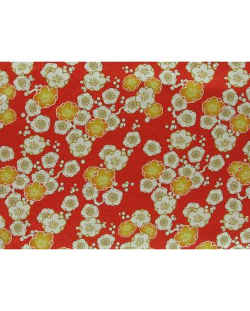Ume Stretch Faux Silk Satin, Red