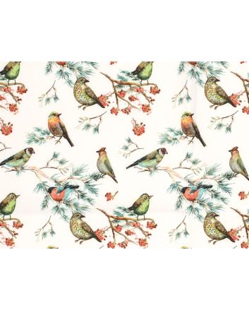 Fleece Backed Showerproof Soft Shell, Watercolour Birds