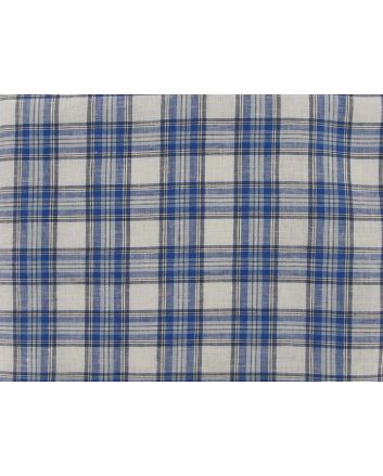 Wicklow Check Irish Linen, Blue