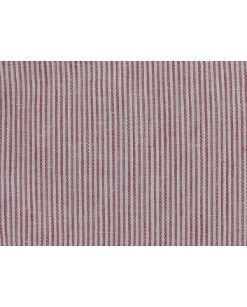 Wicklow Narrow Stripe Irish Linen, Red