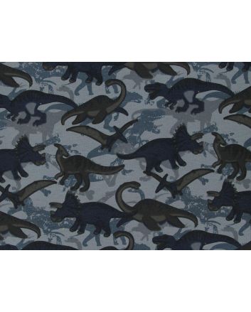 Wild Dinosaurs Alpine Fleece, Blue