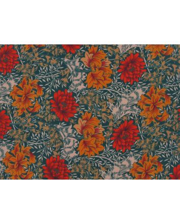 William Morris Floral Heath Cotton Lawn, Jade