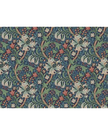 William Morris Golden Lily Cotton Panama, Jewel