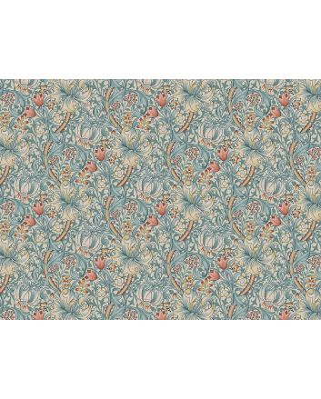 William Morris Golden Lily Cotton Panama, Tourmaline