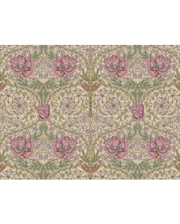 William Morris Honeysuckle Cotton Panama, Rose