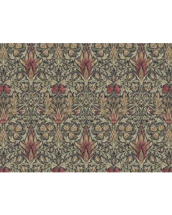 William Morris Snakeshead Cotton Panama, Mocha