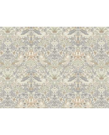 William Morris Strawberry Thief Cotton Panama, Natural