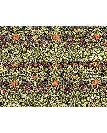 William Morris Violet and Columbine Cotton Percale Print