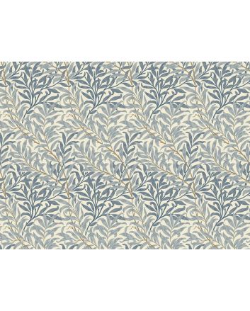 William Morris Willow Bough Cotton Panama, Azure