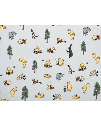 Winnie The Pooh Friends Cotton Percale Print, Blue