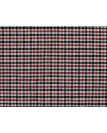 Small Woven Check, Black and Red