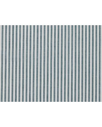 Yarn Dyed Cotton Chambray 3mm Stripe, Petrol